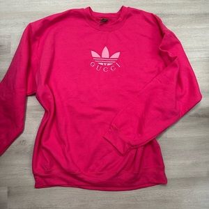 Pink adidas crewneck sweater